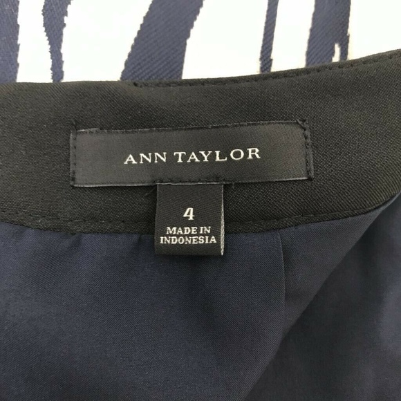 Ann Taylor Pencil Skirt White Zebra Print Sz 4 - Picture 5 of 8